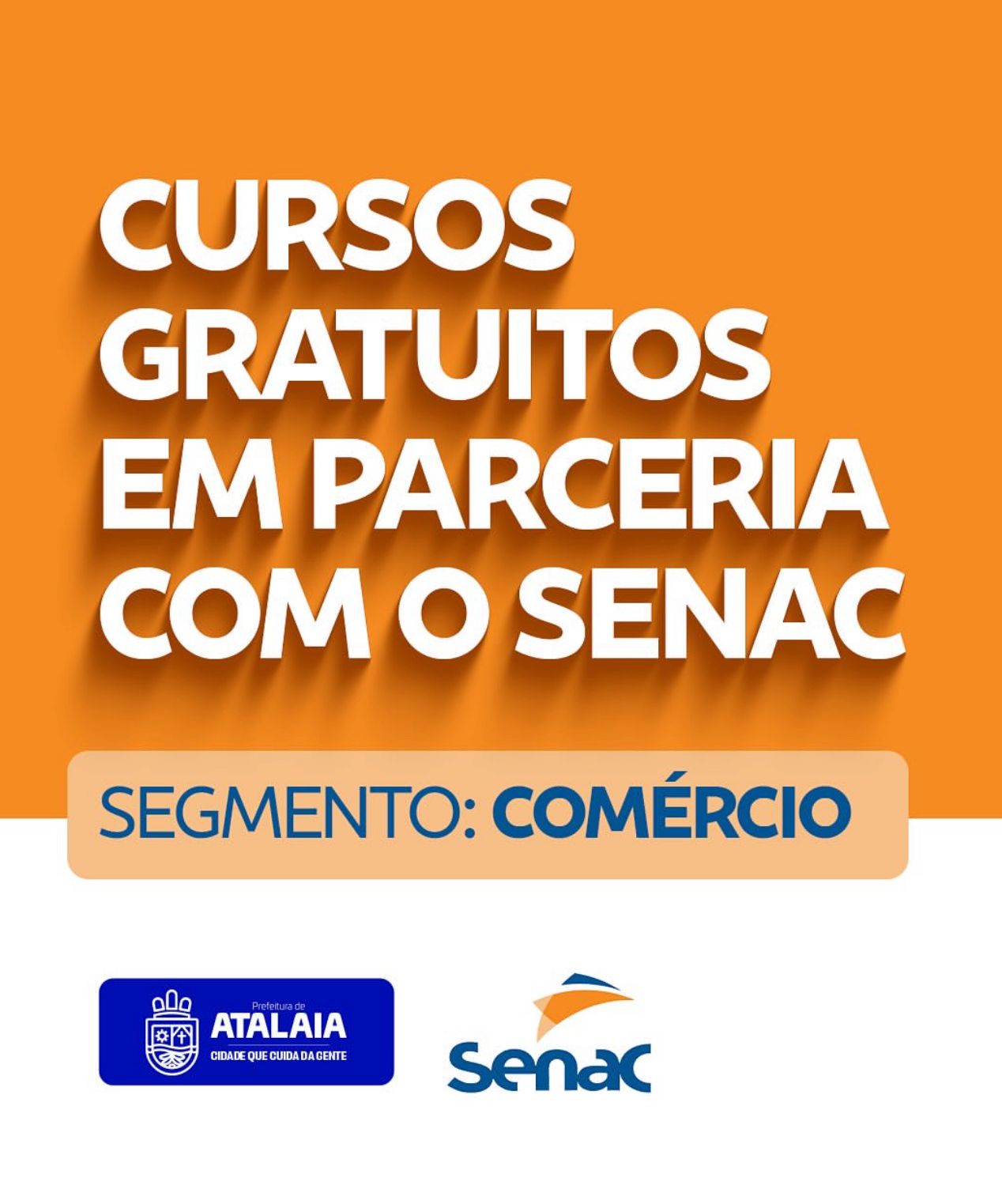 Prefeitura de Atalaia e SENAC oferecem cursos gratuitos na área do comércio